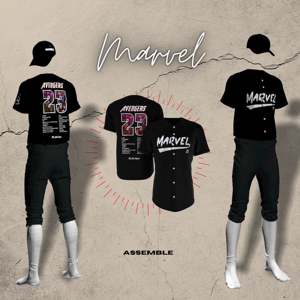 Áo bóng chày marvel 23 - Chaos cotton 4 chiều - FREESHIP