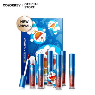 Set 6 Son Môi Colorkey Mini Không Thấm Nước Mỹ Phẩm Trang Điểm Môi Lâu Trôi 6g