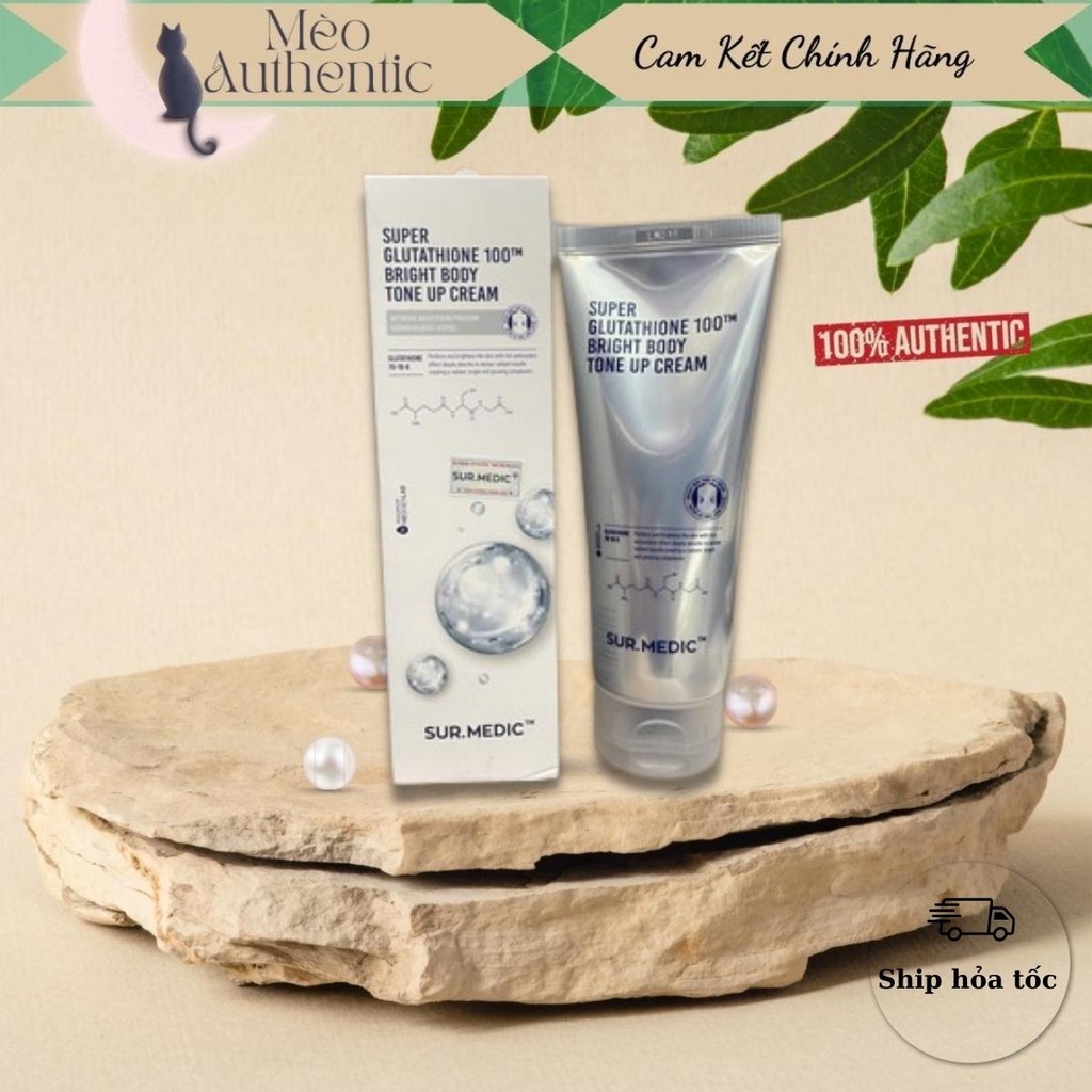 Kem Dưỡng Trắng Da Toàn Thân Sur Medic Super Glutathione 100 Bright Body Tone Up Cream chính hãng