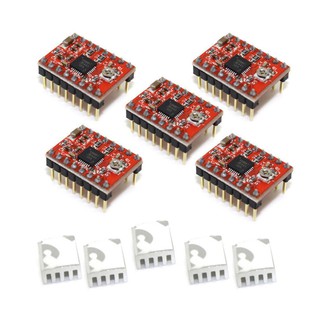 5 Pcs A4988 Driver Module StepStick Stepper Motor Driver for 3D Printer