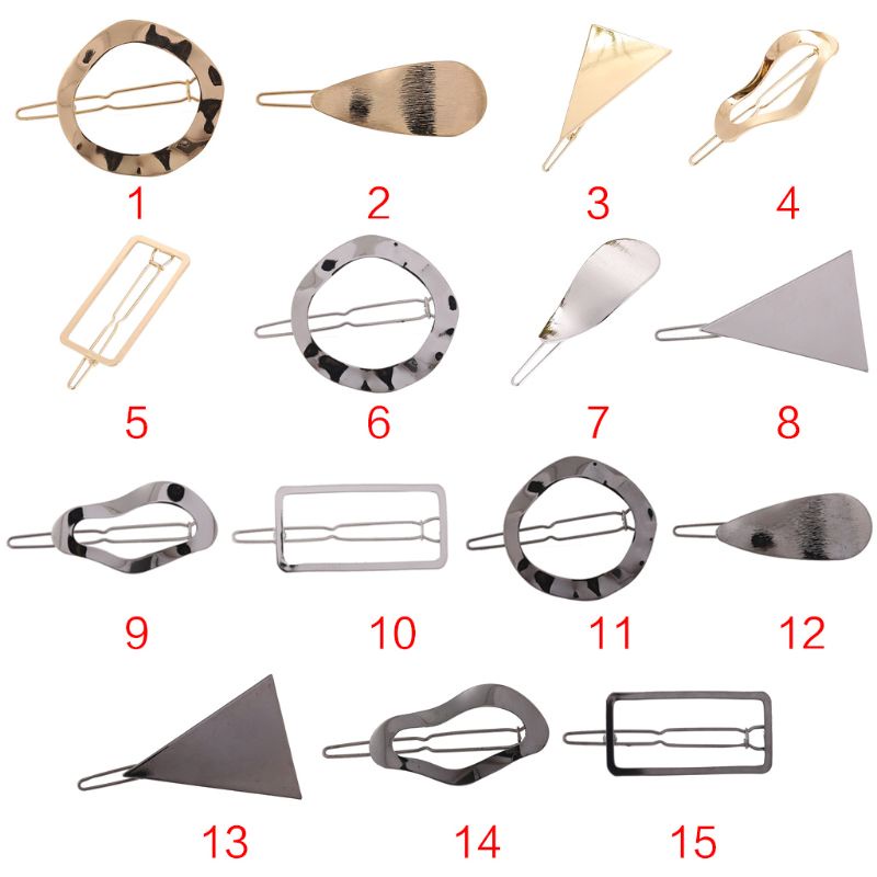 Flgo Kẹp Tóc 15 Kiểu Tối Giản Hình Học Gợn Sóng Hình Tam Giác