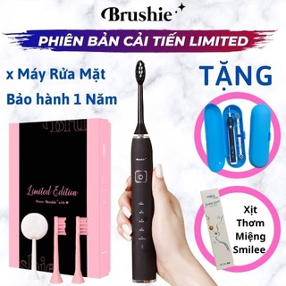 [Tặng 2 quà] BRUSHIE LIMITTED bàn chải điệnxmáy rửa mặt 5in1, 5 Chế độ, Phù hợp mọi loại răng, chăm sóc nứu, Chính hãng