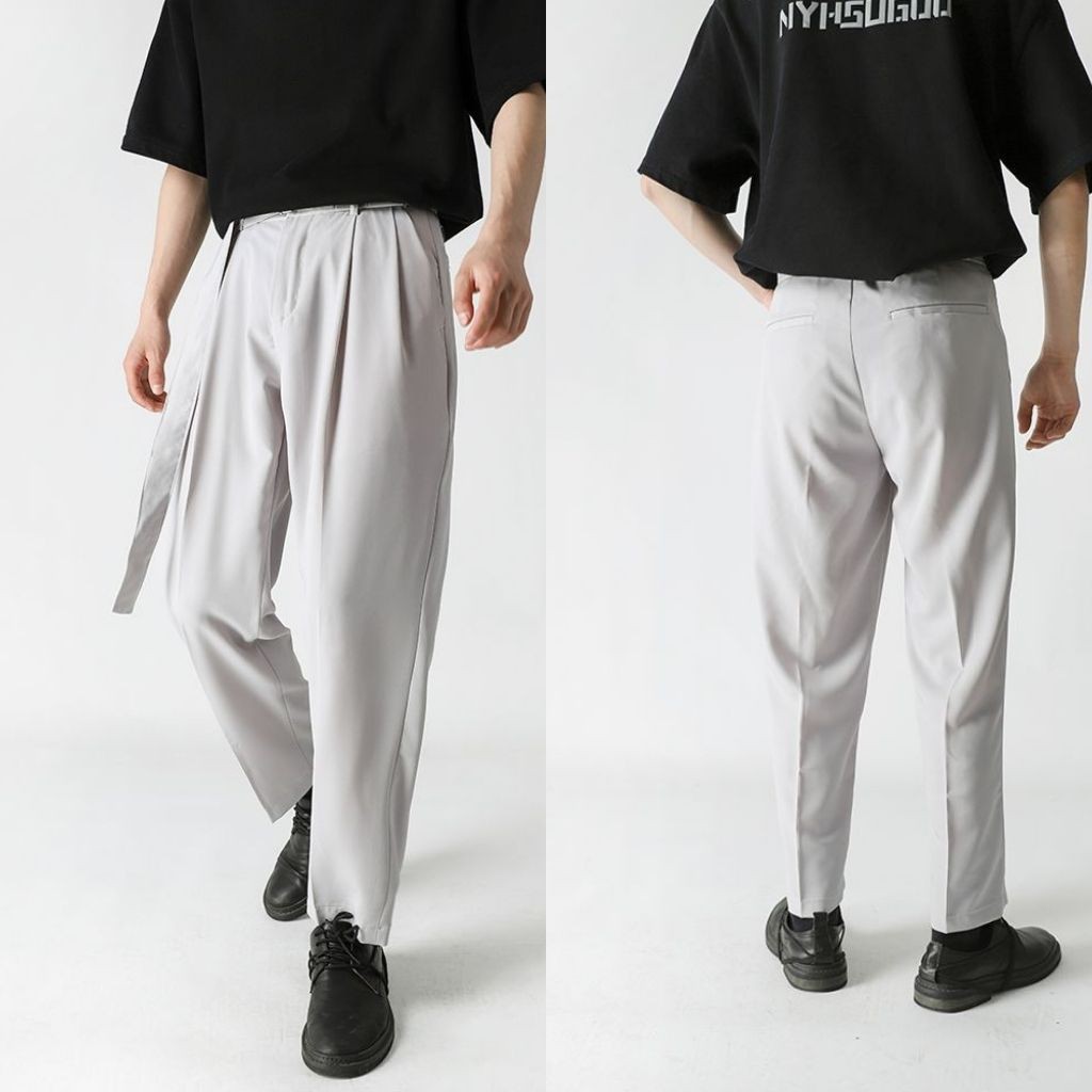 quần baggy nam TILAA FASHION- quần tây ống rộng nam kèm đai- quần ống suông nam giá rẻ kiểu dáng unisex QB04 | BigBuy360 - bigbuy360.vn