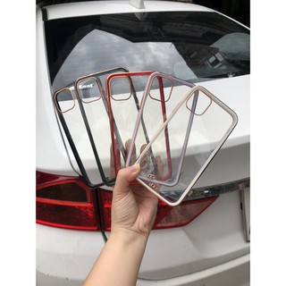 Ốp giả iphone 12 - Ốp lưng silicon viền màu Vuông Cạnh Likgus