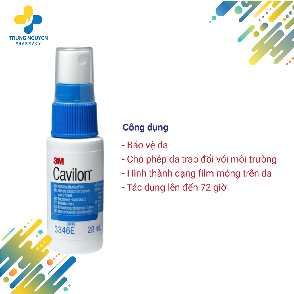 3M CAVILON DẠNG CHAI XỊT 28ML -Dung dịch hỗ trợ hăm/loét