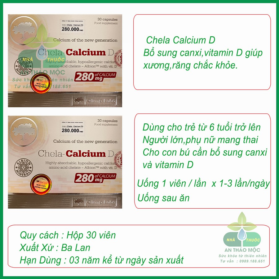 Chela Calcium.Bổ Sung Canxi,Vitamin D3 Giúp Hấp Thụ Canxi Cho Bà Bầu Trước,Sau Sinh