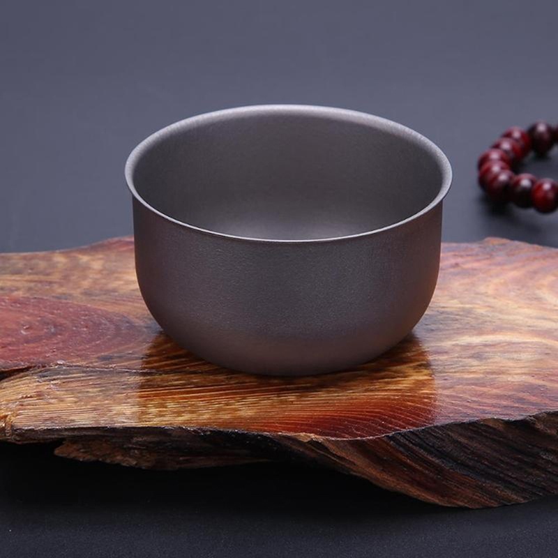 Ultralight Titanium Water Tea Coffee Wine Cup Outdoor Camping Hike Tableware Picnic &lt;JF&gt;