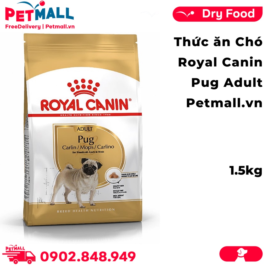 Thức ăn chó Royal Canin Pug Adult 1.5kg