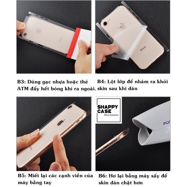 [Giá lẻ = sỉ] DÁN LƯNG PPF IPHONE và SANSUNG full màn lưng và viền iphone X XR XS max 7plus 8plus S10