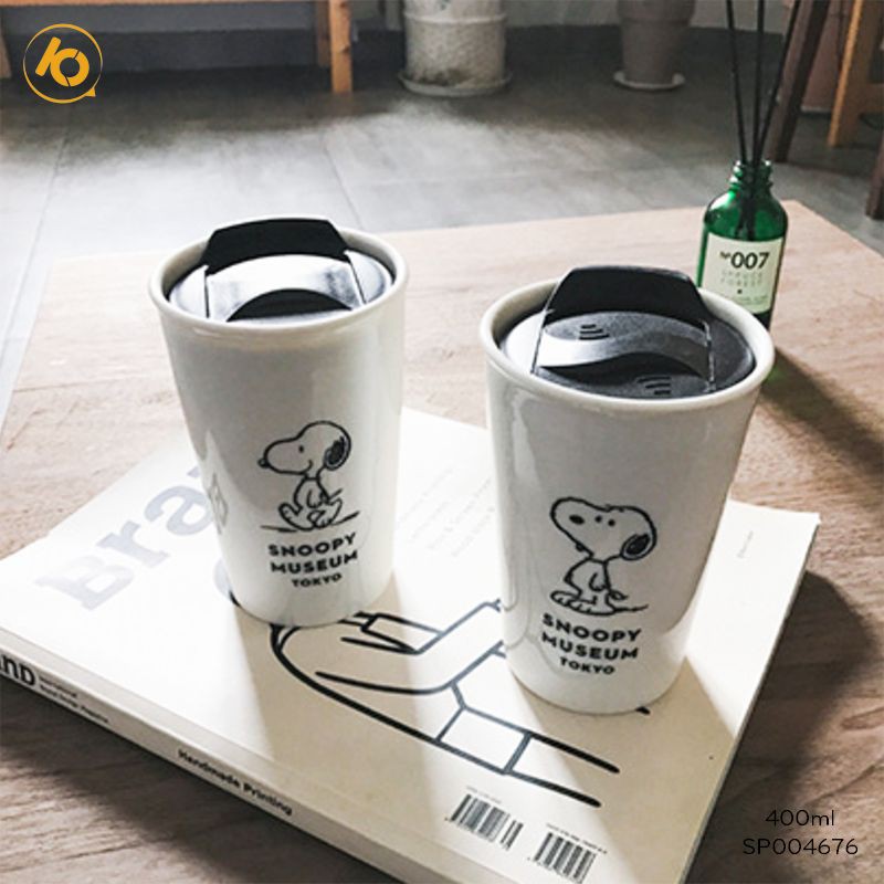 Cốc sứ snoopy,cốc sứ cao cấp SHOP10K ,cốc đôi, hàng có sẵn SP004676