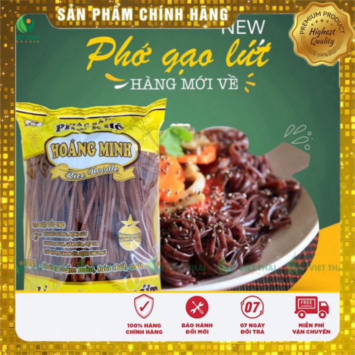 Phở Gạo lứt Hoàng Minh 500G Hữu Cơ EAT CLEAN Thức Ăn Healthy Hỗ Trợ Giảm Cân Dành Cho Người Ăn Kiêng