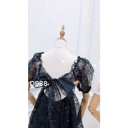 ĐẦM BABYDOLL HỞ LƯNG REN BIGSIZE TRẮNG ĐEN