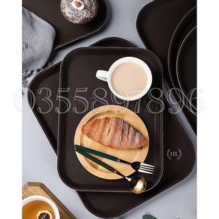 Khay bê đồ chống trơn trượt size chữ nhật | khay chống trơn