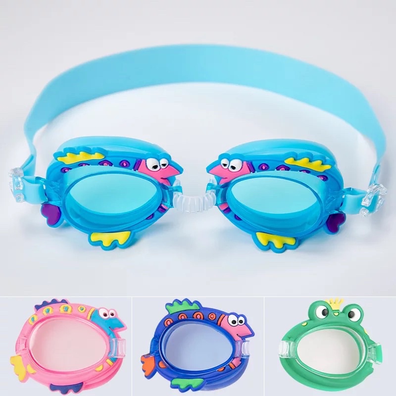 Kính bơi silicone chống tia UV tặng kèm bịt tai cho trẻ