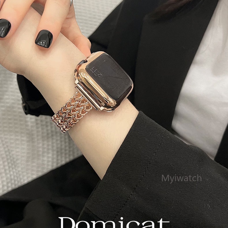 Dây Đeo Đồng Hồ Dạng Bện Mỏng Sang Trọng Cho iwatch serise 7 6 5 4 3 2 SE iwatch 41mm 45mm 44mm 40mm 42mm 38mm