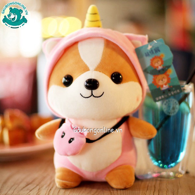 khongtuquynh72 Gấu Bông Chó Shiba Cosplay mềm mịn size nhỏ 25 cm. Hàng cao cấp cho trẻ nhỏ. vb14s