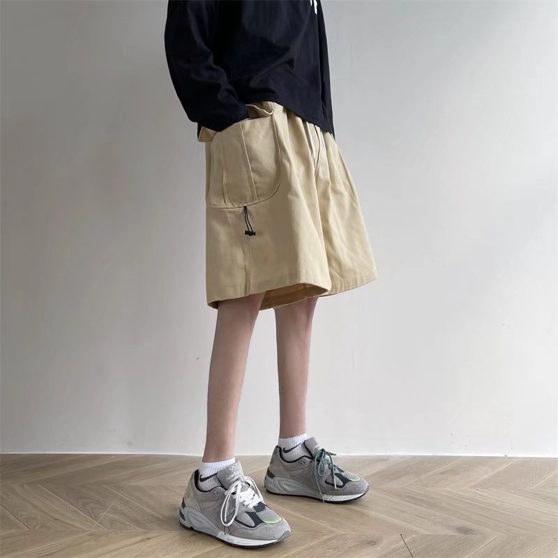 Quần ngắn ống rộng Nhiều Túi Phong Cách Hip Hop Cho Nam