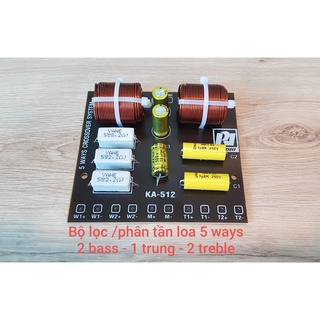 01 cặp - mạch lọc tần số thùng loa - crossover spk 5 ways : 2 bass + 1 trung + 2 treble .