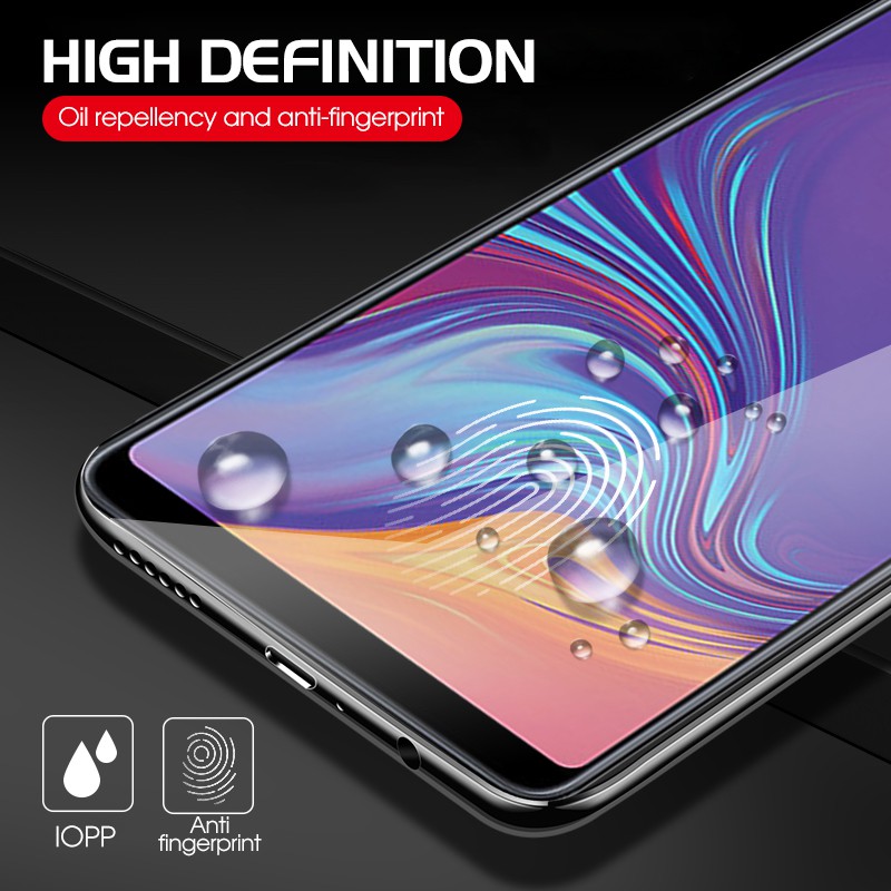 Kính cường lực 9D Full màn hình bảo vệ cho Samsung Galaxy A8 Plus A7 A9 2018 M10 M20 A30 A50