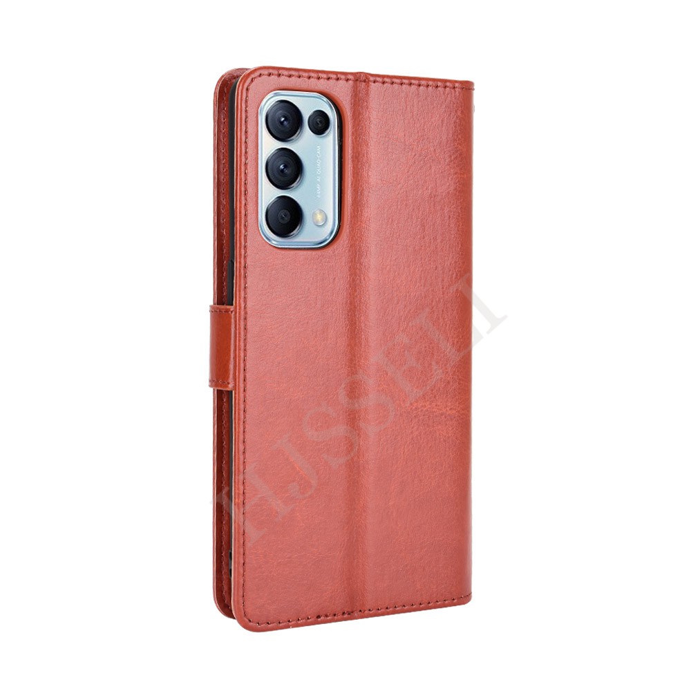 Bao da điện thoại dạng ví lật cho OPPO Reno 5