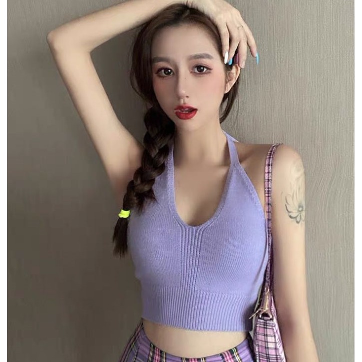 [Mã WASKT410K giảm 10K đơn 50K] áo khoét ngực buộc dây len montoghi cao cấp | BigBuy360 - bigbuy360.vn