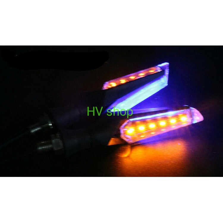 Bộ 2 Đèn Xi Nhan Hv shop Xe Máy 2 mặt