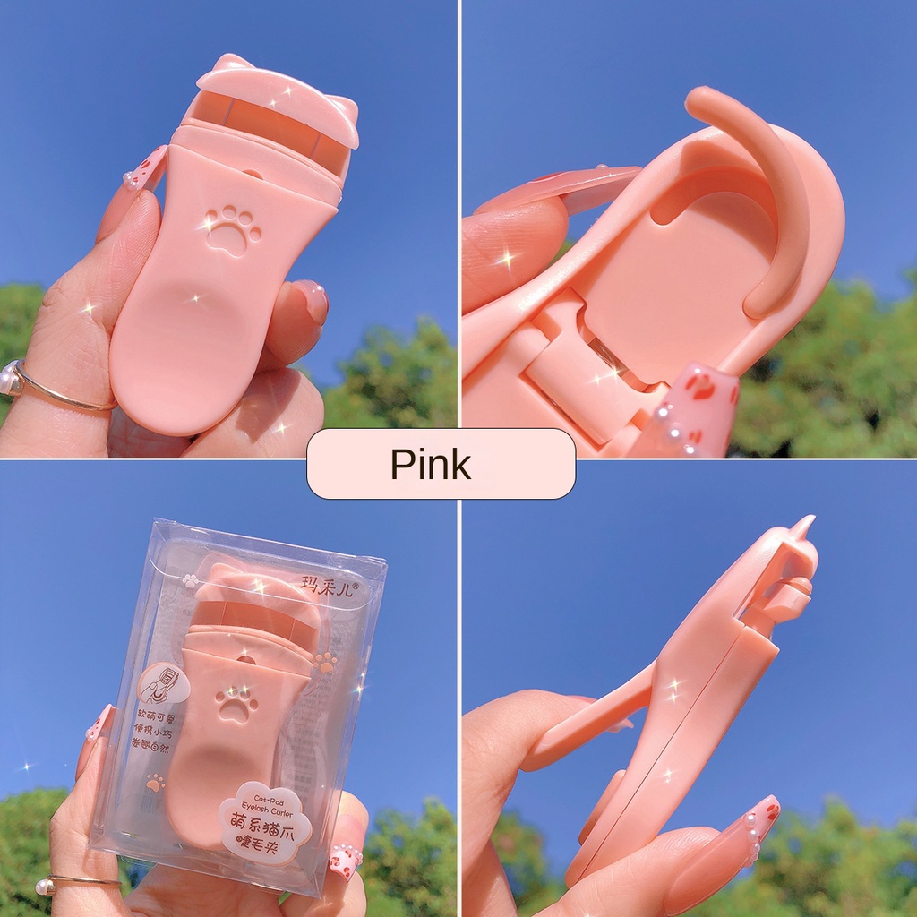 Dụng Cụ Trang Điểm Mắt Mèo Dễ Thương Uốn Cong Lông Mi Lâu Trôi Tạo Kiểu Ba Chiều Không Bị Trượt Mắt Nhỏ Và Di Động