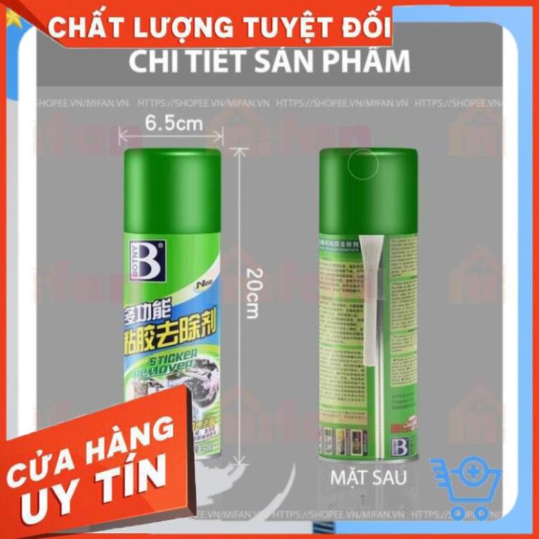 [ Bán Lẻ Giá Sỉ ] Chai Xịt Tẩy Keo, Nhưa Đường, Băng Dính, Vết Bám Khó Rửa Trên Xe Máy, Ô Tô Remove of sticker 450ml