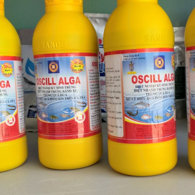 OSCILL ALGA- diệt ngoại ký sinh trùng, diệt nhanh trùng bánh xe, trùng quả dưa và xử lý hiệu quả đốm son trên cá