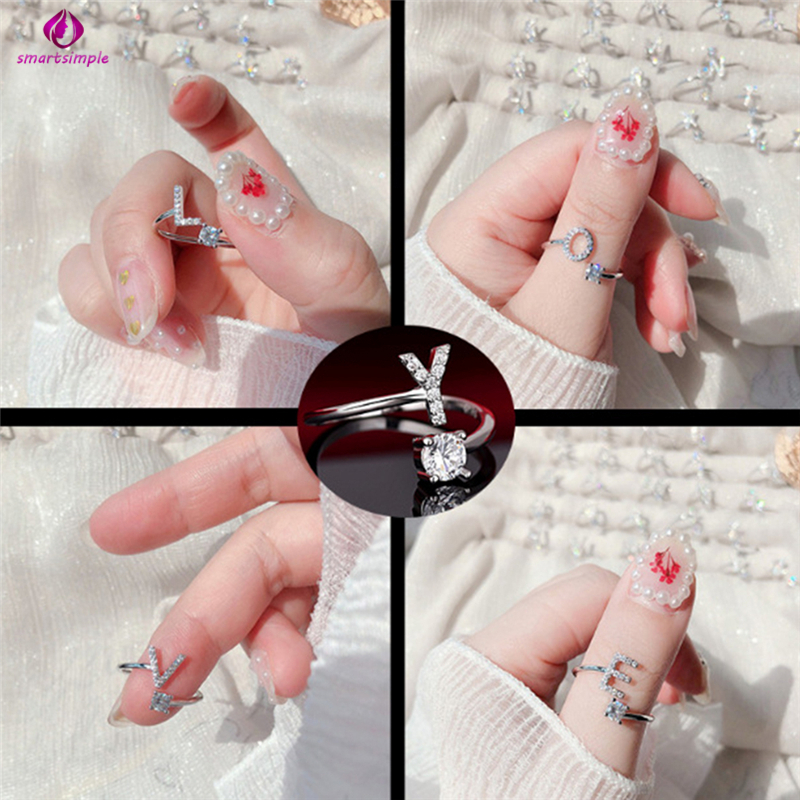 Nhẫn Hợp Kim Hình 26 Chữ Cái Xinh Xắn