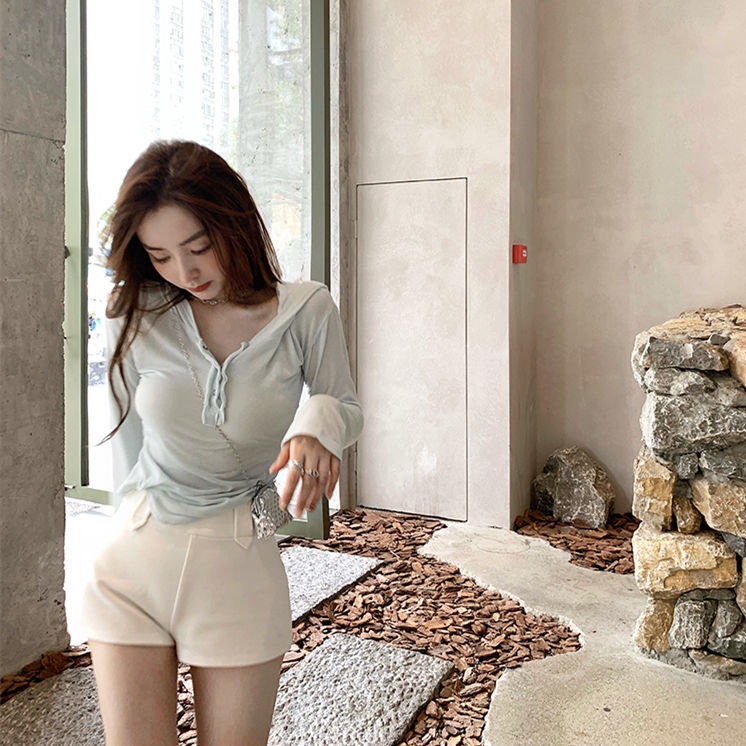 Áo thun COZOK tay dài có mũ màu sắc đa dạng