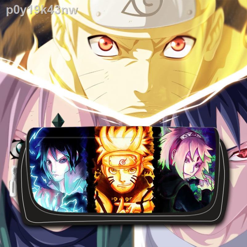 ✒Naruto Hộp đựng bút chì Sasuke văn phòng phẩm dung lượng vừa và lớn Đồ dùng học tập