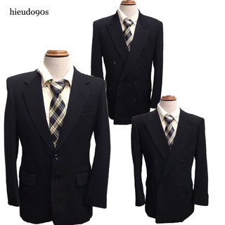 (Ship sau dịch) Áo khoác blazer / vest cho nam màu đen tuyền slim fit 2, 4, 6 nút hàng 2hand si tuyển