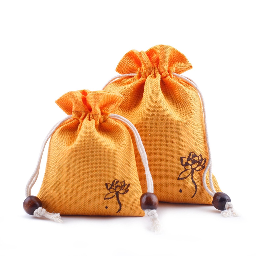 Túi rút dây vải linen tổng hợp thích hợp đựng trang sức quà tặng