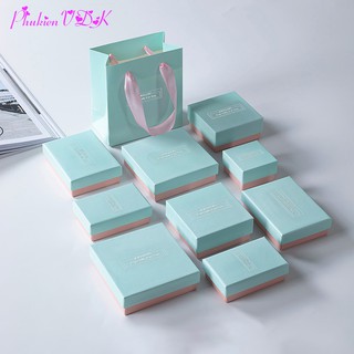 Hộp quà tặng hộp trang sức màu xanh Pastel