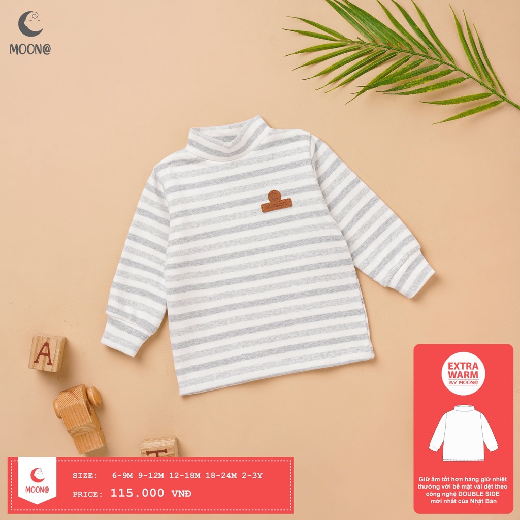 Áo cổ 3p chất nỉ Moon cho bé trai bé gái