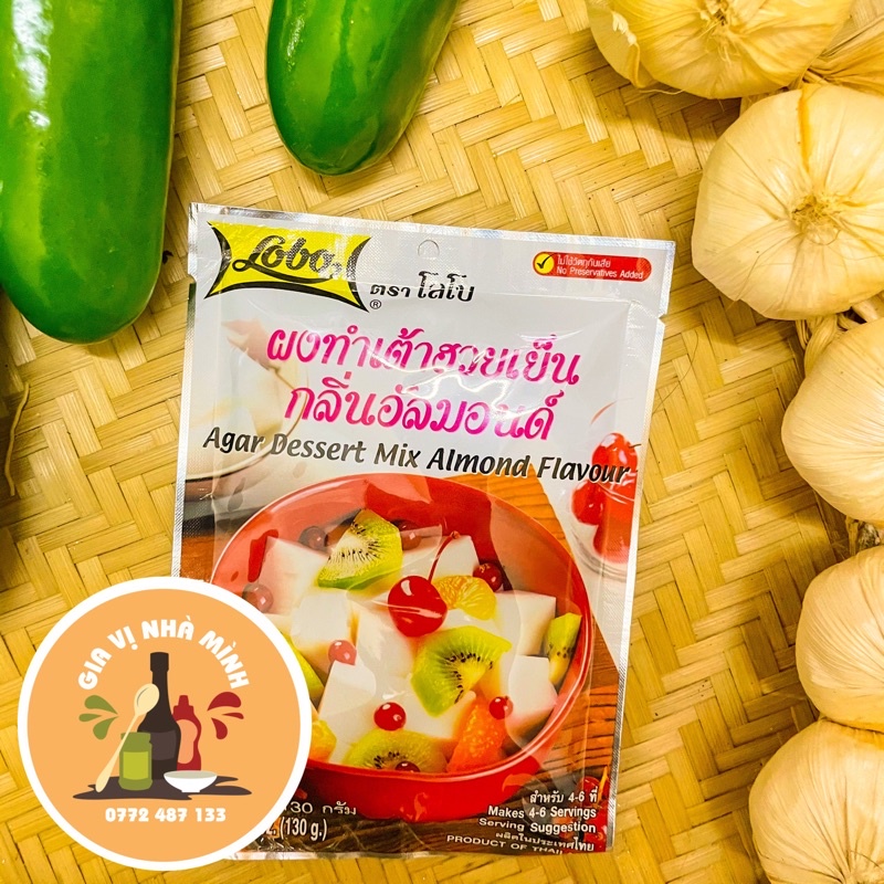 BỘT RAU CÂU HẠNH NHÂN THÁI LAN LOBO 130GR