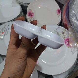 Đĩa gia vị đôi nhựa phíp
