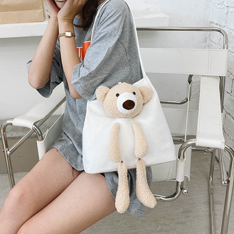 Túi Xách Nữ Túi Canvas Đeo Vai Phong Cách Hàn Quốc Cho Nữ