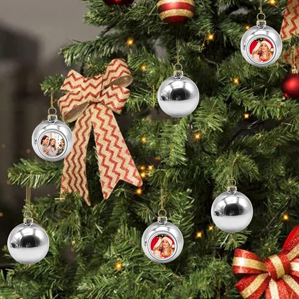 CONOPERY Quả Châu 4 / 6 / 8CM Trang Trí Giáng Sinh Mới Với Vòng Treo Chống Vỡ