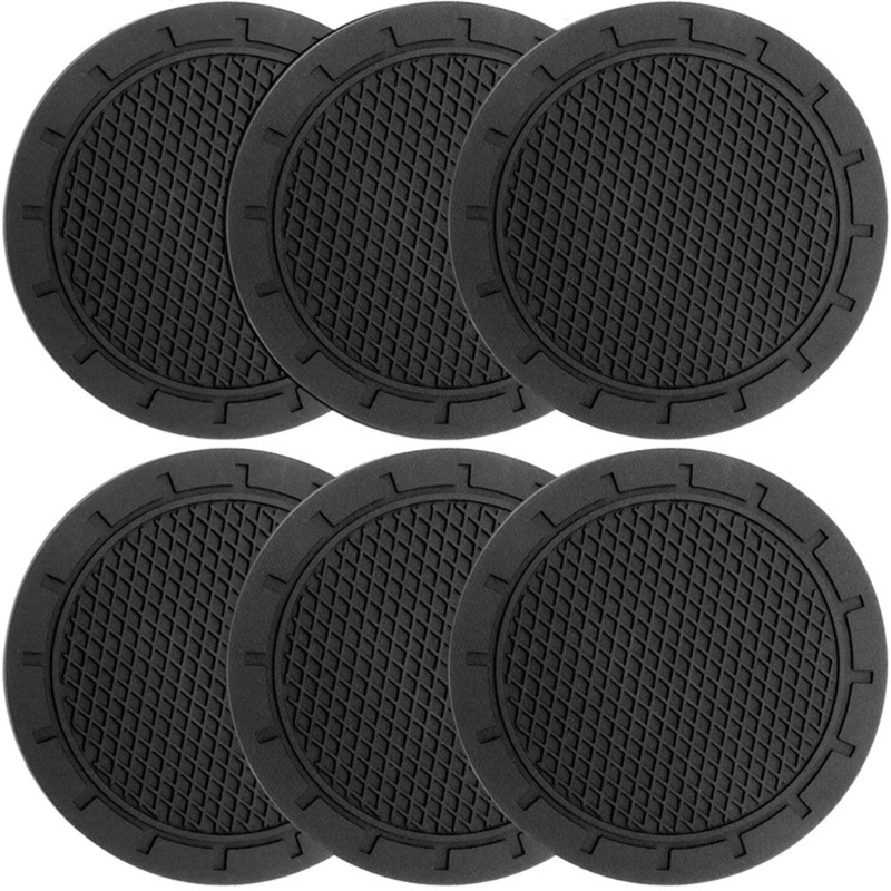 Bộ 4 miếng lót cốc nước bằng PVC chống trượt chống sốc chống thấm nước tiện dụng cho xe hơi