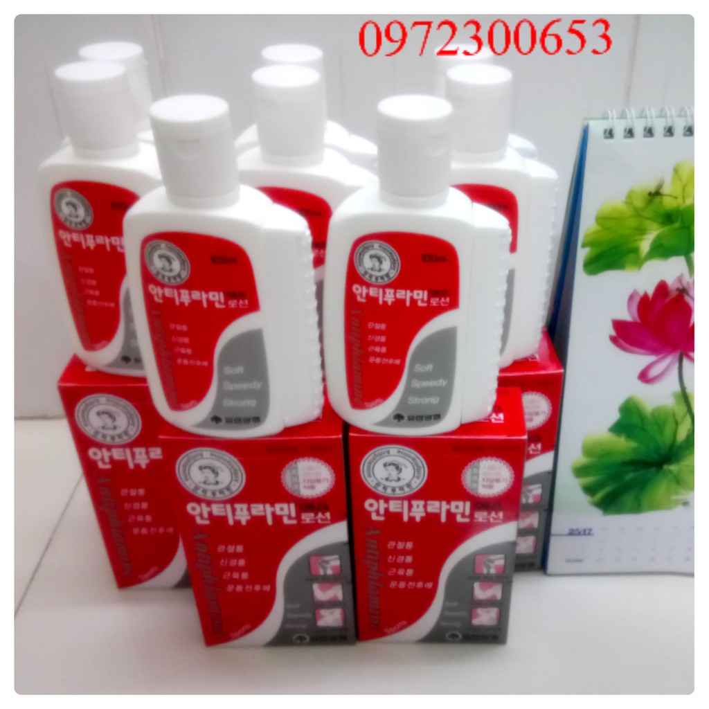 combo 4 chai dầu nóng hàn quốc Antiphlamine 100ml date 2021