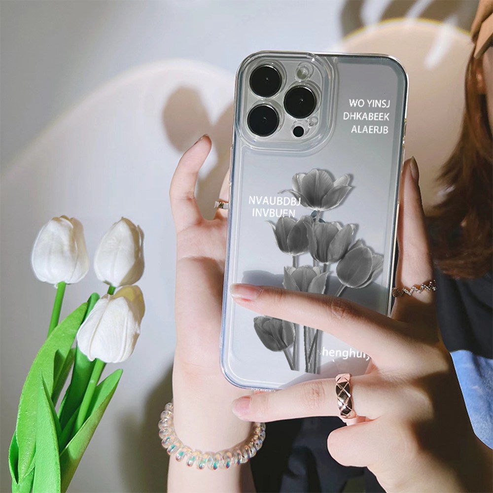 Ốp Điện Thoại TPU Trong Suốt Hình Hoa Tulip 6 Cho iPhone 13 12 11 Pro Max 13 Mini X XR XS Max SE 2020 2022 6 6S 7 8 Plus