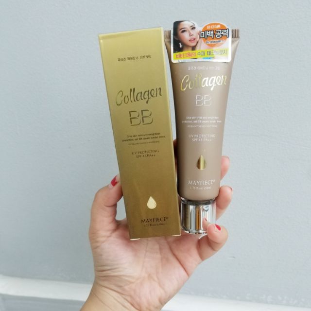 Kem nền Collagen che khuyết điểm và làm trắng da BB Mayfiece sản xuất tại Hàn Quốc.