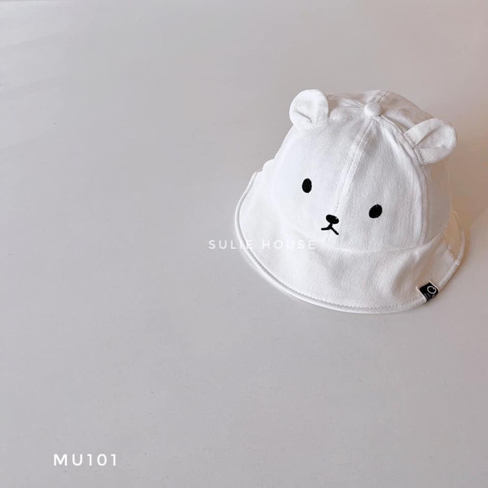 Mũ rộng vàng mặt gấu - MU101