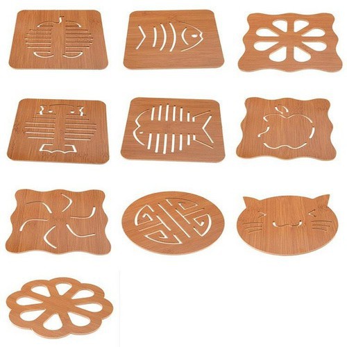 Miếng Lót Nồi Bát Đĩa Bằng Gỗ Sang Chảnh 14,5cm - 88036