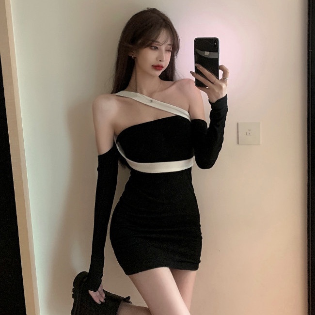 COZOK Đầm ôm dáng trễ vai gợi cảm dành cho nữ