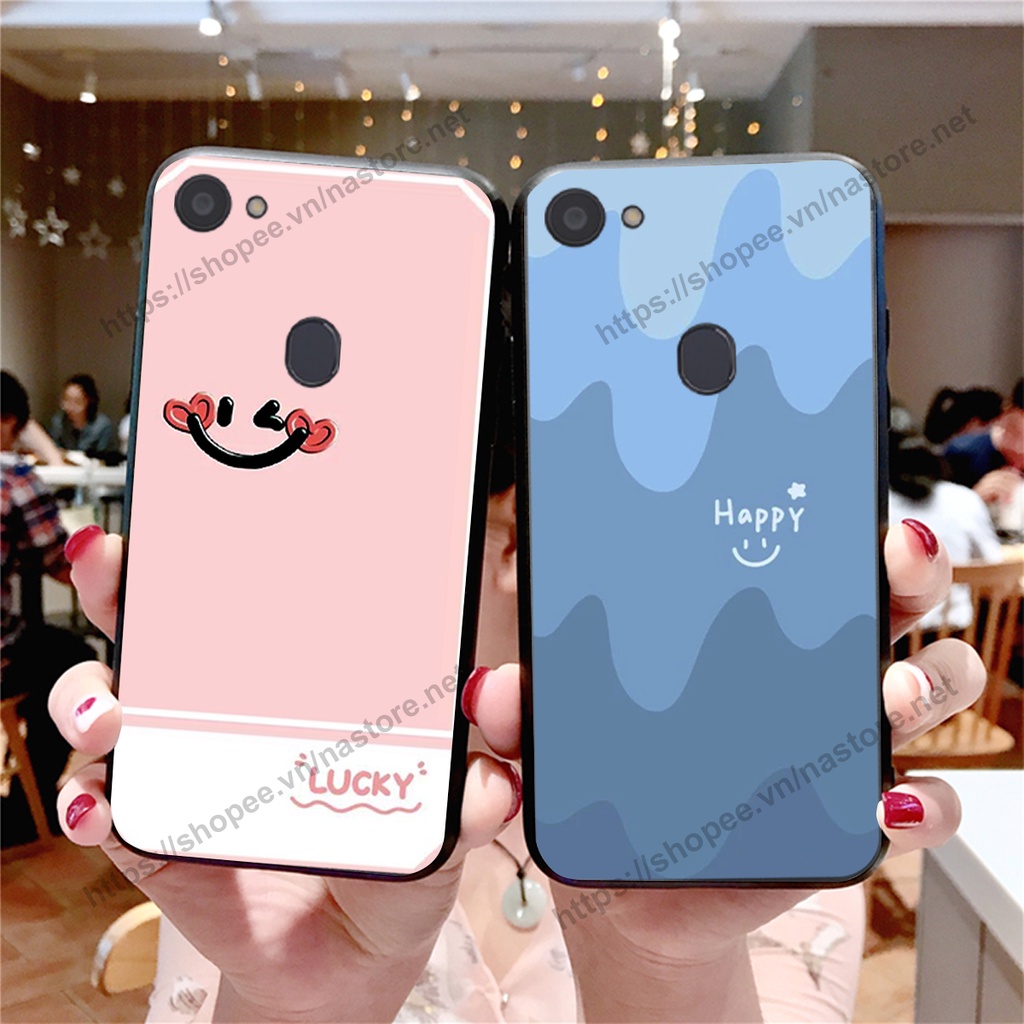 Ốp lưng Oppo F5 / F5 Youth / F7 / F7 Youth mặt cười, họa tiết caro đơn giản đẹp cute