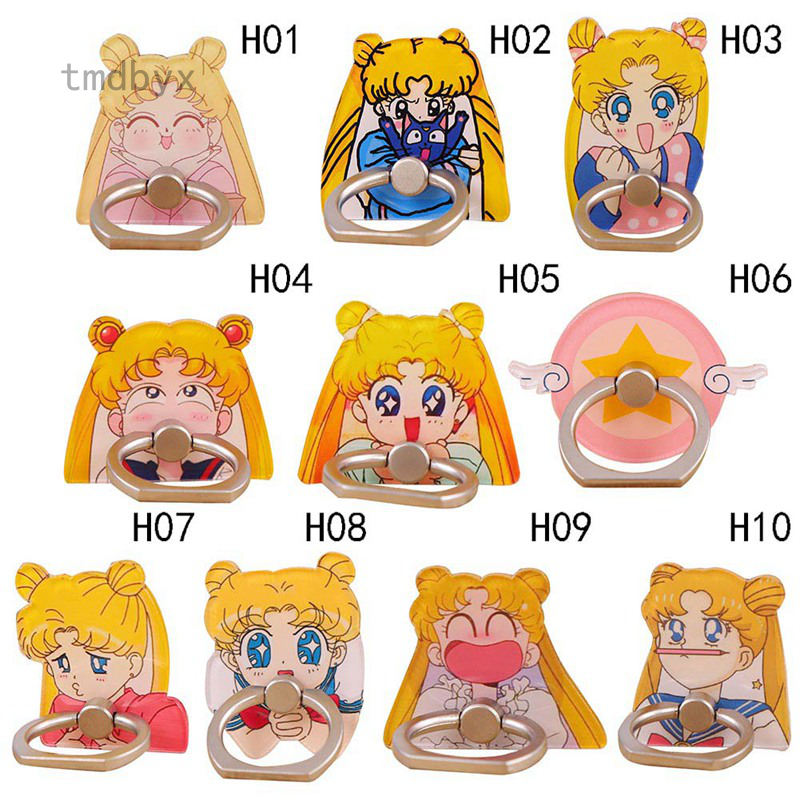 SAILOR MOON Giá Đỡ Dạng Nhẫn Hoạ Tiết Thuỷ Thủ Mặt Trăng Để Gắn Điện Thoại