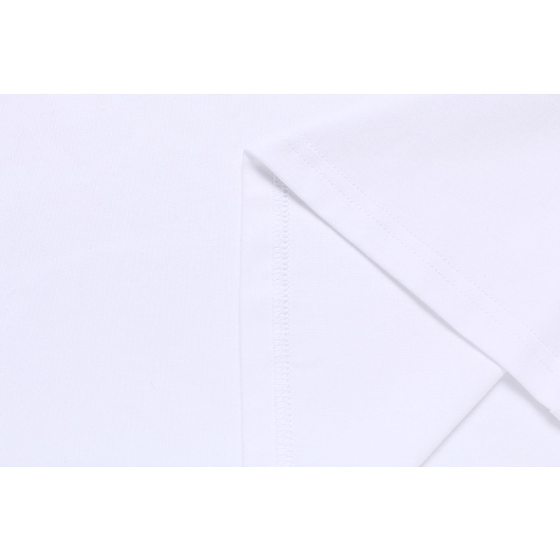 Burber* Áo Thun In Logo Ruy Băng Hình Hổ Phía Trước Mùa Hè Cá Tính Thời Trang Cho Cặp Đôi